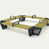 Boombank model Dörtgen 28 Vierkante boombank Dörtgen zonder rugleuning van 230x230cm. Eenvoudig te plaatsen. Prijspakker!